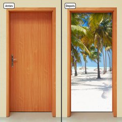 Adesivo Decorativo de Porta - Praia - Coqueiro - 211cnpt - comprar online