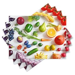 Jogo Americano com 4 peças - Frutas - Legumes - Cozinha - 2125Jo