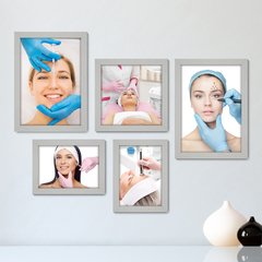 Kit Com 5 Quadros Decorativos - Estética - Beleza - Esteticista - 213kq01 - comprar online