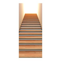 Adesivo Decorativo de Porta - Escada de Madeira - 2144cnpt na internet