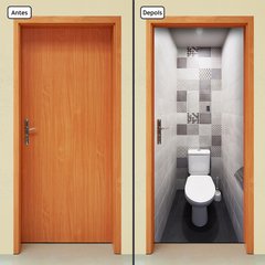 Adesivo Decorativo de Porta - Banheiro - Vaso Sanitário - 2153cnpt - comprar online