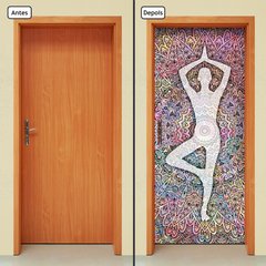 Adesivo Decorativo de Porta - Ioga - Mandalas - 2155cnpt - comprar online