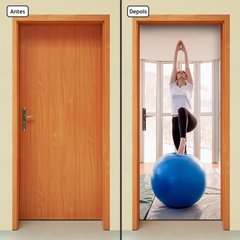 Adesivo Decorativo De Porta - Fitness - Pilates - 2157cnpt - comprar online
