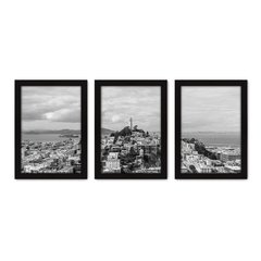 Kit Com 3 Quadros - Cidade Céu Paisagem - 215kq02p - comprar online