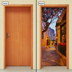 Adesivo Decorativo de Porta - Vilarejo - Rua - 215cnpt - comprar online