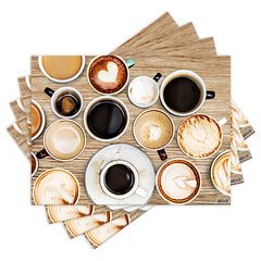 Jogo Americano com 4 peças - Café - Coffee - 2181Jo