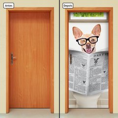 Adesivo Decorativo de Porta - Cachorro - 2193cnpt - comprar online