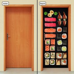 Adesivo Decorativo De Porta - Comida Japonesa - 2212cnpt - comprar online