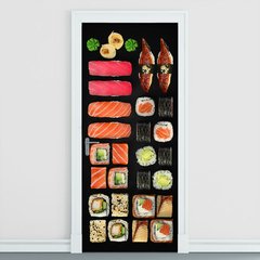 Adesivo Decorativo De Porta - Comida Japonesa - 2212cnpt