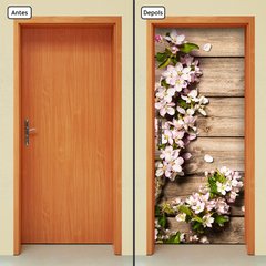 Adesivo Decorativo de Porta - Flores - 2218cnpt - comprar online