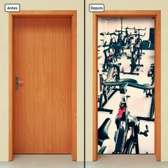 Adesivo Decorativo De Porta - Fitness - Bicicleta - 2222cnpt - comprar online