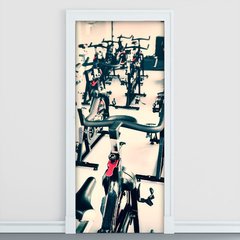 Adesivo Decorativo De Porta - Fitness - Bicicleta - 2222cnpt