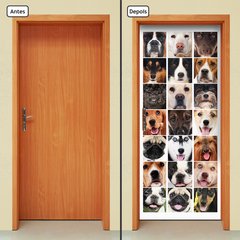 Adesivo Decorativo de Porta - Cachorros - Pet Shop - 2230cnpt - comprar online