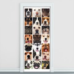 Adesivo Decorativo de Porta - Cachorros - Pet Shop - 2230cnpt