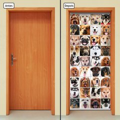 Adesivo Decorativo de Porta - Cachorros - Pet Shop - 2231cnpt - comprar online