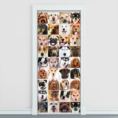 Adesivo Decorativo de Porta - Cachorros - Pet Shop - 2231cnpt
