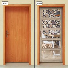Adesivo Decorativo de Porta - Porta de Madeira - 2298cnpt - comprar online
