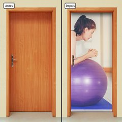 Adesivo Decorativo De Porta - Fitness - Pilates - 2308cnpt - comprar online