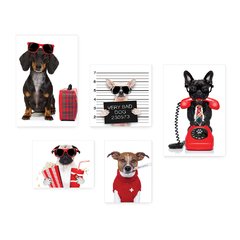 Kit 5 Placas Decorativas - Pet Shop - Cachorro - Animais - Veterinário Casa Quarto Sala - 230ktpl5 - comprar online