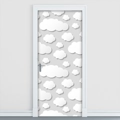 Adesivo Decorativo de Porta - Nuvens - 232cnpt