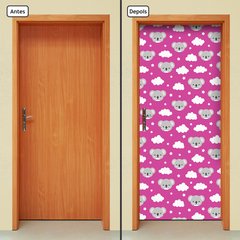 Adesivo Decorativo de Porta - Coala - Infantil - Rosa - 2337cnpt - comprar online