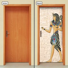 Adesivo Decorativo de Porta - Hieróglifo - Faraó - 2338cnpt - comprar online