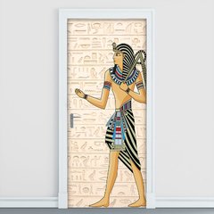 Adesivo Decorativo de Porta - Hieróglifo - Faraó - 2338cnpt