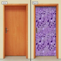 Adesivo Decorativo de Porta - Notas Musicais - 234cnpt - comprar online