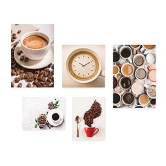 Kit 5 Placas Decorativas - Café - Coffee - Cafeteria - Lanchonete - Cozinha Casa Quarto Sala - 235ktpl5 - comprar online