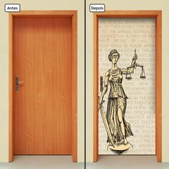 Adesivo Decorativo de Porta - Estátua Da Justiça - Direito - 2369cnpt - comprar online