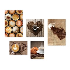 Kit 5 Placas Decorativas - Café - Coffee - Cafeteria - Lanchonete - Cozinha Casa Quarto Sala - 236ktpl5 - comprar online