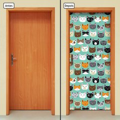 Adesivo Decorativo de Porta - Gatinhos - Pet Shop - 2391cnpt - comprar online