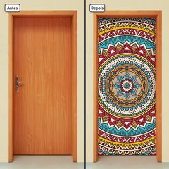 Adesivo Decorativo de Porta - Mandala - 2392cnpt - comprar online