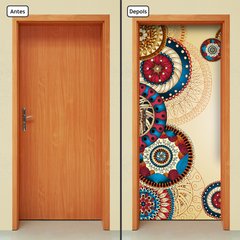 Adesivo Decorativo de Porta - Mandalas - 2396cnpt - comprar online