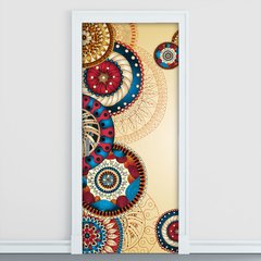 Adesivo Decorativo de Porta - Mandalas - 2396cnpt