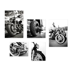 Kit 5 Placas Decorativas - Motos - Motocicletas Casa Quarto Sala - 239ktpl5 - comprar online