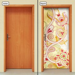 Adesivo Decorativo de Porta - Floral - 2402cnpt - comprar online