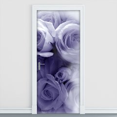Adesivo Decorativo de Porta - Rosas - Flores - 240cnpt