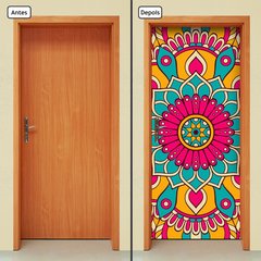 Adesivo Decorativo de Porta - Mandala - 2419cnpt - comprar online