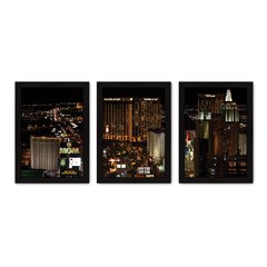 Kit Com 3 Quadros - Las Vegas Panorama Cidade - 241kq02p - comprar online