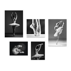 Kit 5 Placas Decorativas - Ballet - Balé - Bailarinas Casa Quarto Sala - 242ktpl5 - comprar online