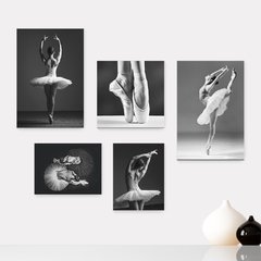 Kit 5 Placas Decorativas - Ballet - Balé - Bailarinas Casa Quarto Sala - 242ktpl5