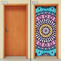 Adesivo Decorativo de Porta - Mandala - 2433cnpt - comprar online