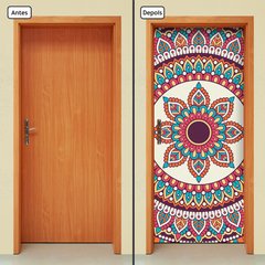 Adesivo Decorativo de Porta - Mandala - 2439cnpt - comprar online