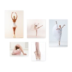 Kit 5 Placas Decorativas - Ballet - Balé - Bailarinas Casa Quarto Sala - 243ktpl5 - comprar online