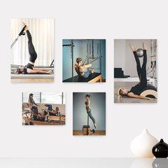 Kit 5 Placas Decorativas - Fitness - Pilates Casa Quarto Sala - 244ktpl5