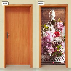 Adesivo Decorativo de Porta - Flores - 244cnpt - comprar online