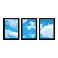 Kit Com 3 Quadros - Céu Nuvens Paisagem - 245kq02p - comprar online