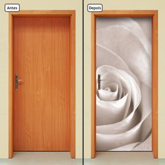 Adesivo Decorativo de Porta - Rosa Branca - Flor - 245cnpt - comprar online