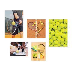 Kit 5 Placas Decorativas - Esportes - Tênis Casa Quarto Sala - 246ktpl5 - comprar online
